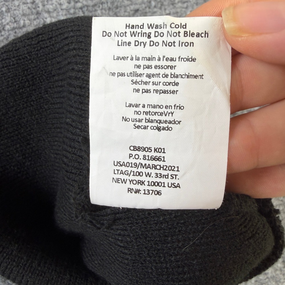 Carhartt Ribbed Knit Cuffed Beanie Toddler Logo Patch OS Black - Picture 5 of 7